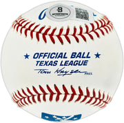Dick Tracewski Autographed Official Texas League Baseball Detroit Tigers "1968 WC" Beckett BAS QR #BU87238