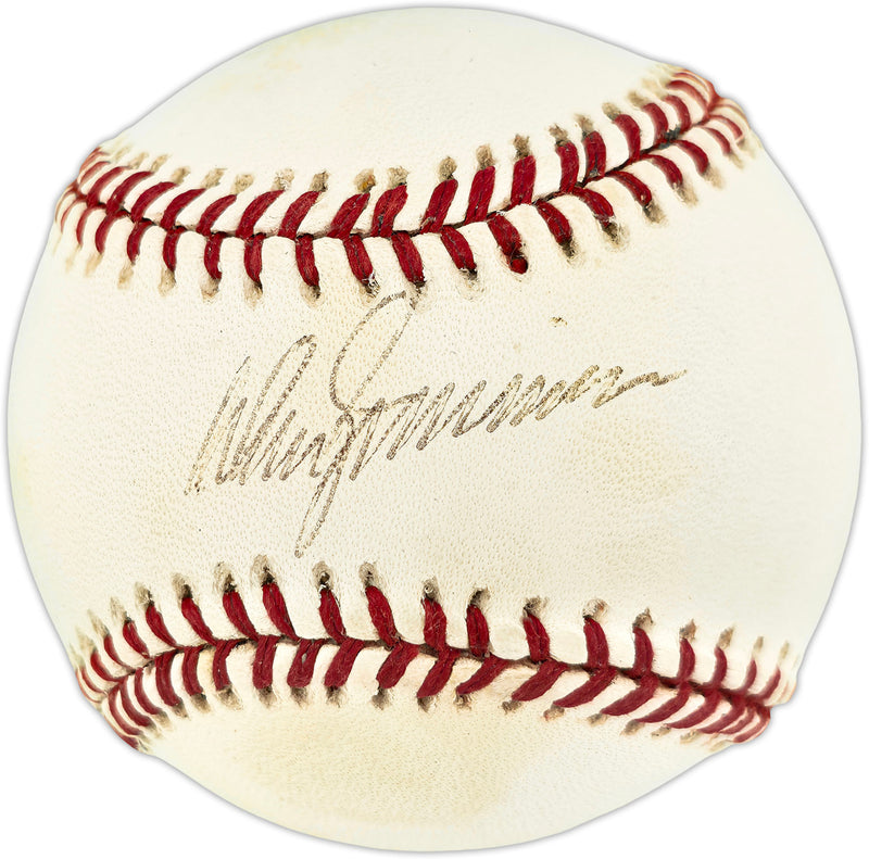 Don Zimmer Autographed Official AL Baseball New York Yankees, Boston Red Sox Beckett BAS QR #BU87239
