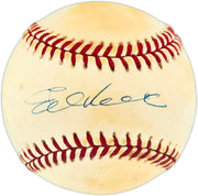 Ed Roebuck Autographed Official NL Baseball Brooklyn Dodgers Beckett BAS QR #BU87246