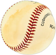 Ed Roebuck Autographed Official NL Baseball Brooklyn Dodgers Beckett BAS QR #BU87246