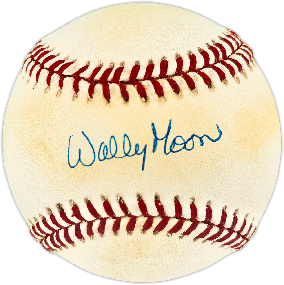 Wally Moon Autographed Official NL Baseball Los Angeles Dodgers, St. Louis Cardinals Beckett BAS QR #BU86847