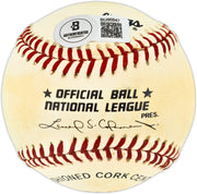 Wally Moon Autographed Official NL Baseball Los Angeles Dodgers, St. Louis Cardinals Beckett BAS QR #BU86847