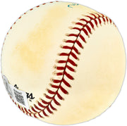 Wally Moon Autographed Official NL Baseball Los Angeles Dodgers, St. Louis Cardinals Beckett BAS QR #BU86847