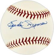 Spider Jorgensen Autographed Official NL Baseball Los Angeles Dodgers, San Francisco Giants Beckett BAS QR #BU87275