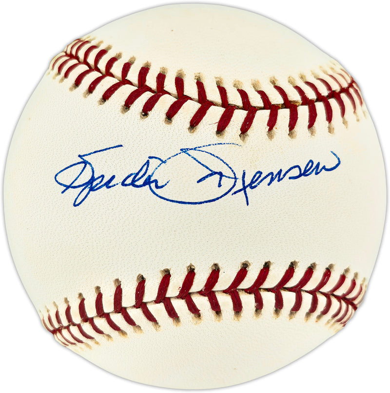 Spider Jorgensen Autographed Official NL Baseball Los Angeles Dodgers, San Francisco Giants Beckett BAS QR #BU87275