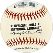 Spider Jorgensen Autographed Official NL Baseball Los Angeles Dodgers, San Francisco Giants Beckett BAS QR #BU87275