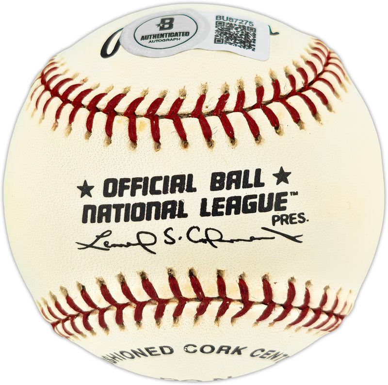 Spider Jorgensen Autographed Official NL Baseball Los Angeles Dodgers, San Francisco Giants Beckett BAS QR #BU87275