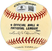 Carl Erskine Autographed Official NL Baseball Brooklyn Dodgers "#17" Beckett BAS QR #BU86866
