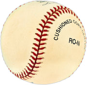Carl Erskine Autographed Official NL Baseball Brooklyn Dodgers "#17" Beckett BAS QR #BU86866