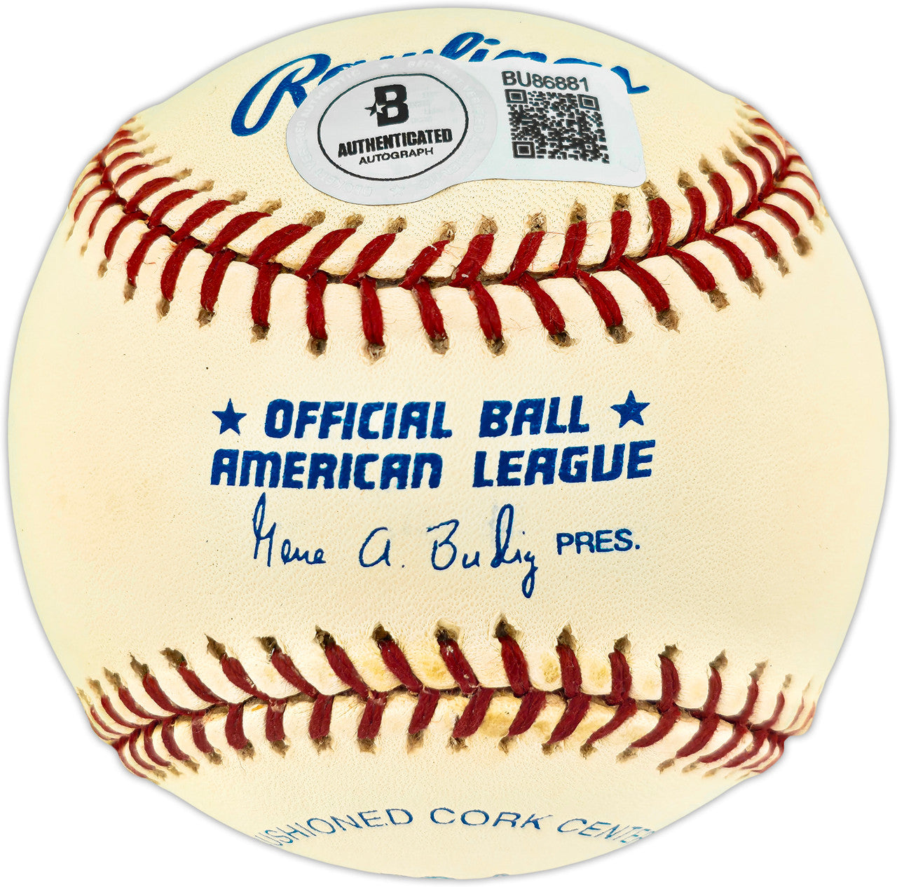 Jim Landis Autographed Official AL Baseball Chicago White Sox, Detroit Tigers Beckett BAS QR #BU86881