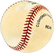 Ralph Kiner Autographed Official NL Baseball Pittsburgh Pirates, Chicago Cubs Beckett BAS QR #BU86882