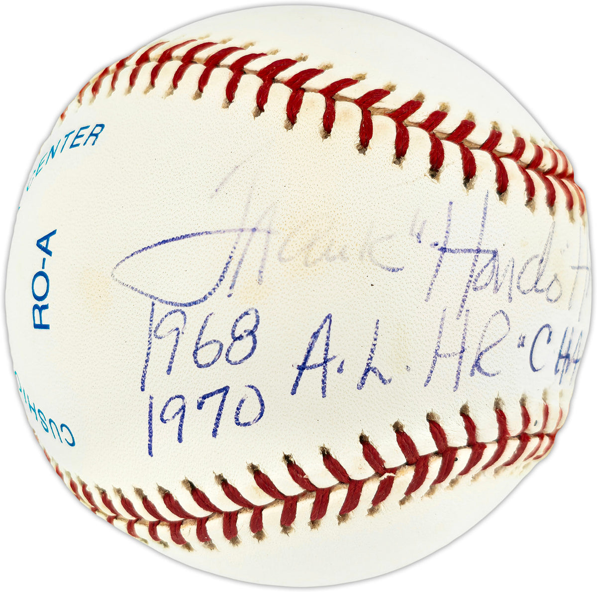 Frank "Hondo" Howard Autographed Official AL Baseball Washington Senators "68 & 70 AL HR Champ" Beckett BAS QR #BU86886