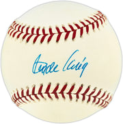 Clyde King Autographed Official NL Baseball Los Angeles Dodgers, Cincinnati Reds Beckett BAS QR #BU86893