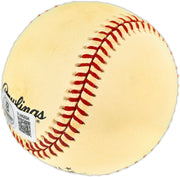 Don Zimmer Autographed Official NL Baseball Los Angeles Dodgers, New York Yankees Beckett BAS QR #BU86894