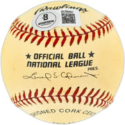 Fergie Jenkins Autographed Official NL Baseball Chicago Cubs "#31 HOF 91" Beckett BAS QR #BU86897