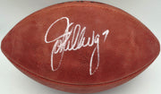 John Elway Autographed Denver Broncos Full Size Official NFL Leather Helmet Beckett BAS QR #BU86711