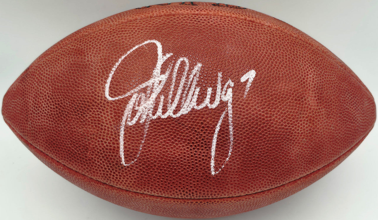 John Elway Autographed Denver Broncos Full Size Official NFL Leather Helmet Beckett BAS QR #BU86711