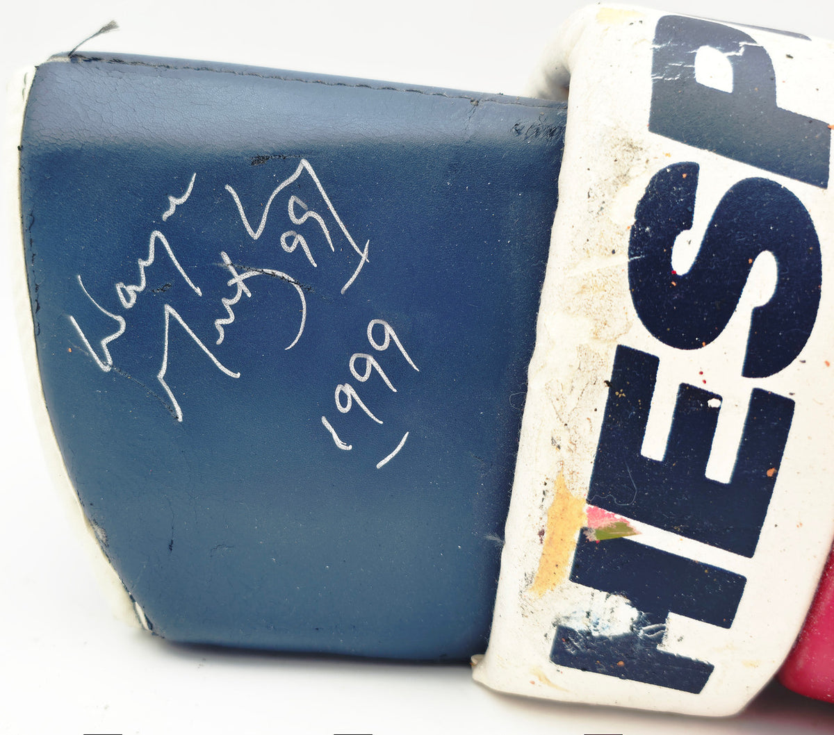Wayne Gretzky Autographed Blue & Red Hespeler Hockey Glove New York Rangers "1999" Beckett BAS #AE49022