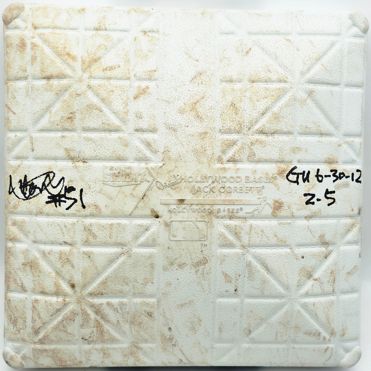 Ichiro Suzuki Autographed Game Used MLB 1st Base Seattle Mariners "GU 6-30-12, 2-5, #51" Beckett Witness & MLB Holo #EK179726
