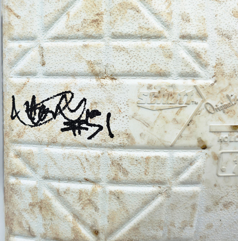 Ichiro Suzuki Autographed Game Used MLB 1st Base Seattle Mariners "GU 6-30-12, 2-5, #51" Beckett Witness & MLB Holo #EK179726