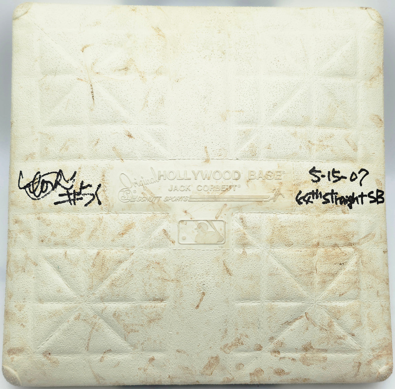 Ichiro Suzuki Autographed Game Used MLB 2nd Base Seattle Mariners "5-15-07, 44th Straight SB, #51" Beckett Witness & MLB Holo #BB509385