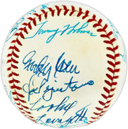 Brooklyn Dodger Greats Autographed Official NL Baseball With 28 Signatures Including Billy Herman Beckett BAS #AE49194
