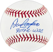 Dave Concepcion Autographed Official MLB Baseball Cincinnati Reds "75-76 WSC" (Smudged) Beckett BAS QR #BR50666