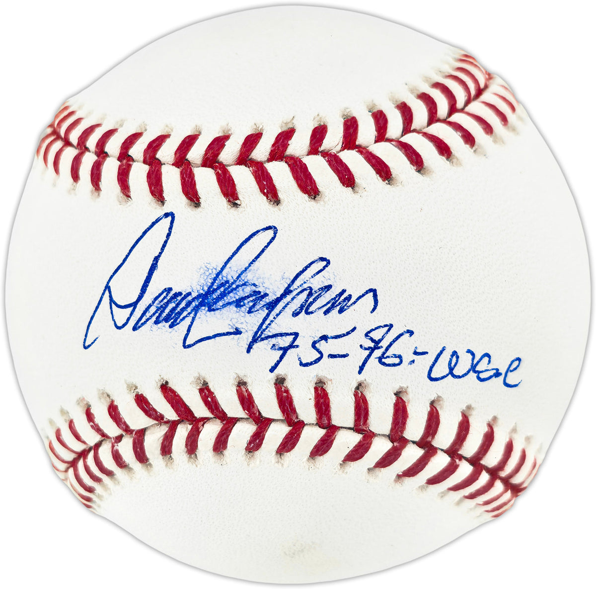 Dave Concepcion Autographed Official MLB Baseball Cincinnati Reds "75-76 WSC" (Smudged) Beckett BAS QR #BR50668