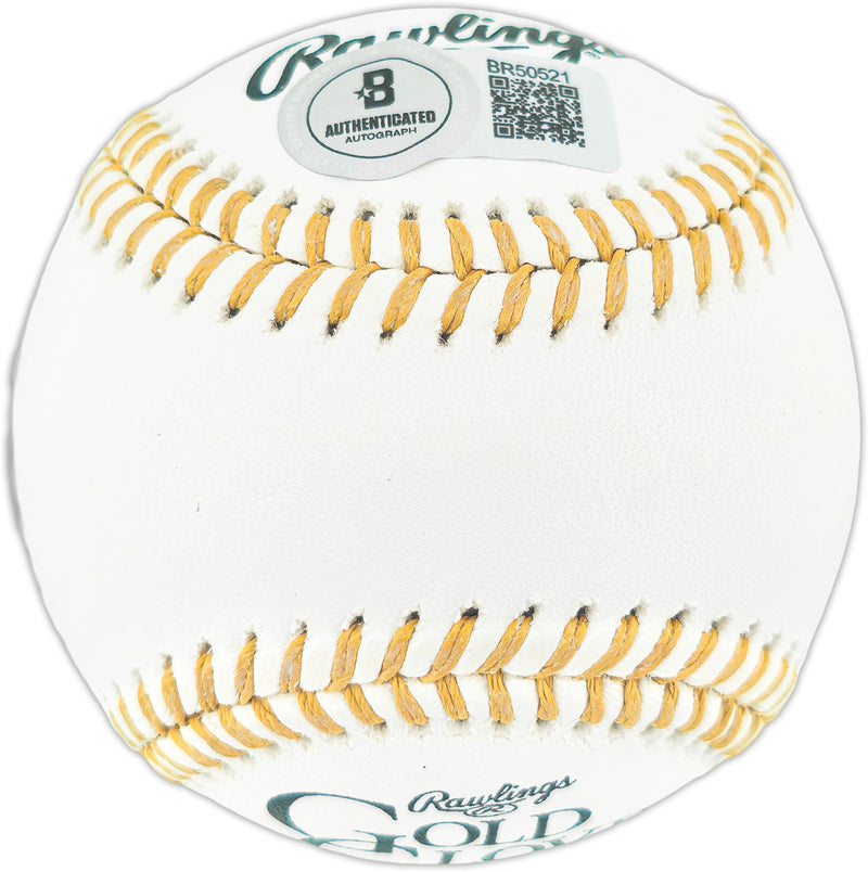 Dave Concepcion Autographed Official Rawlings Gold Glove Baseball Cincinnati Reds Beckett BAS QR #BR50521