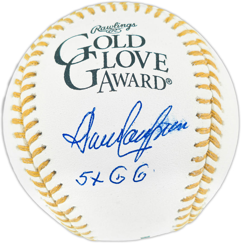 Dave Concepcion Autographed Official Rawlings Gold Glove Baseball Cincinnati Reds "5x GG" (Smudged) Beckett BAS QR #BR50814