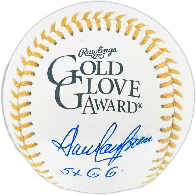 Dave Concepcion Autographed Official Rawlings Gold Glove Baseball Cincinnati Reds "5x GG" (Smudged) Beckett BAS QR #BR50814