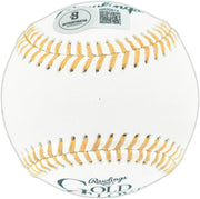 Dave Concepcion Autographed Official Rawlings Gold Glove Baseball Cincinnati Reds "5x GG" (Smudged) Beckett BAS QR #BR50814