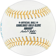 Dave Concepcion Autographed Official Rawlings Gold Glove Baseball Cincinnati Reds "5x GG" (Smudged) Beckett BAS QR #BR50814