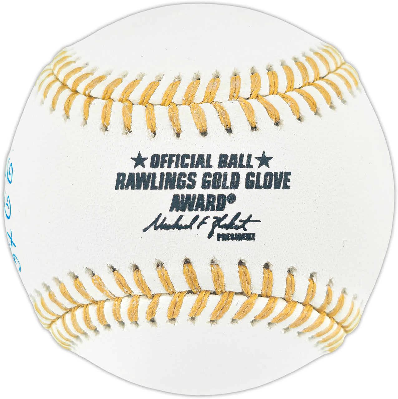 Dave Concepcion Autographed Official Rawlings Gold Glove Baseball Cincinnati Reds "5x GG" (Smudged) Beckett BAS QR #BR50814