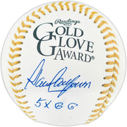 Dave Concepcion Autographed Official Rawlings Gold Glove Baseball Cincinnati Reds "5X GG" (Smudged) Beckett BAS QR #BR50812