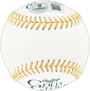 Dave Concepcion Autographed Official Rawlings Gold Glove Baseball Cincinnati Reds "5X GG" (Smudged) Beckett BAS QR #BR50812