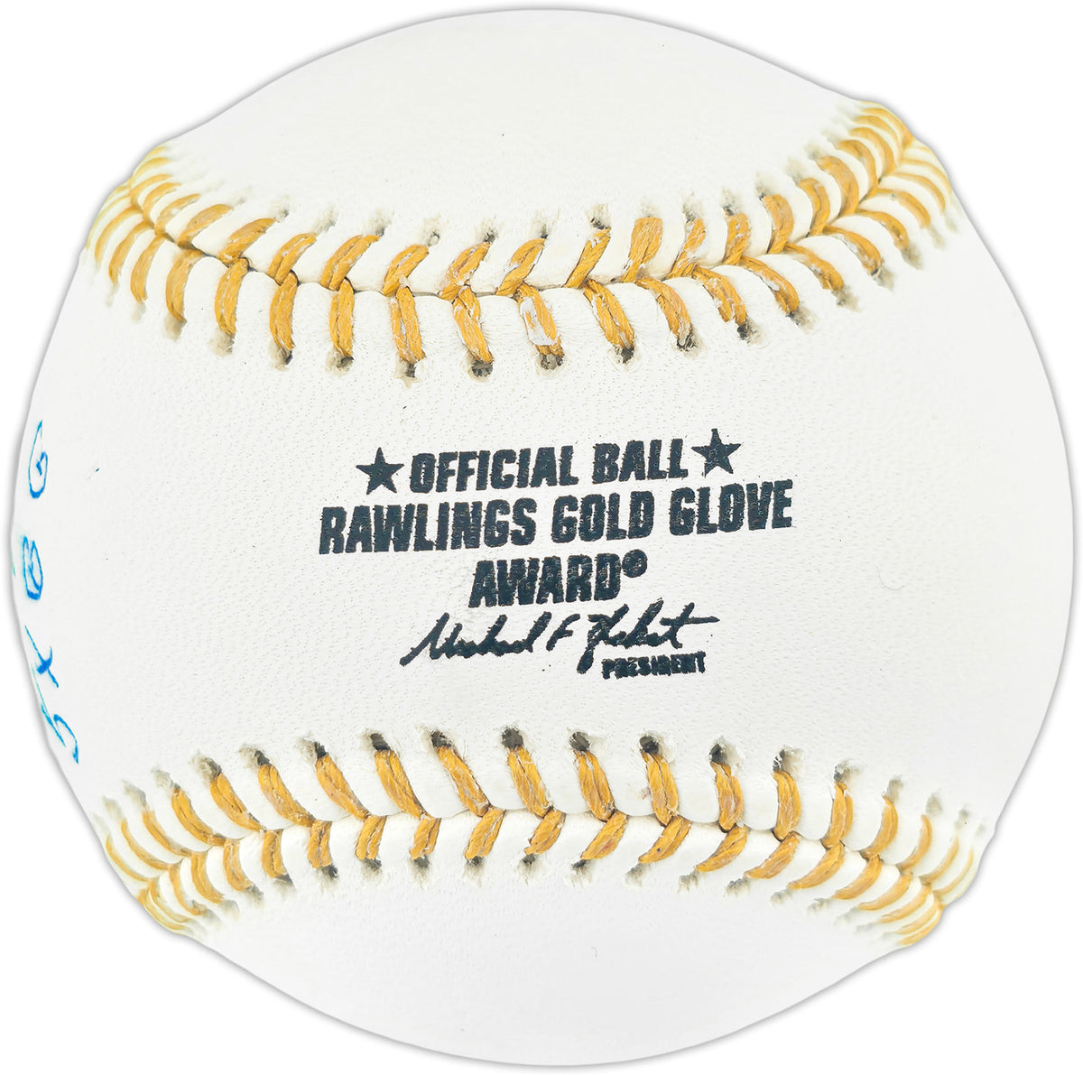Dave Concepcion Autographed Official Rawlings Gold Glove Baseball Cincinnati Reds "5X GG" (Smudged) Beckett BAS QR #BR50812