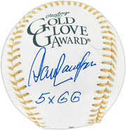 Dave Concepcion Autographed Official Rawlings Gold Glove Baseball Cincinnati Reds "5X GG" (Smudged) Beckett BAS QR #BR50813