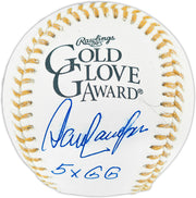 Dave Concepcion Autographed Official Rawlings Gold Glove Baseball Cincinnati Reds "5X GG" (Smudged) Beckett BAS QR #BR50813