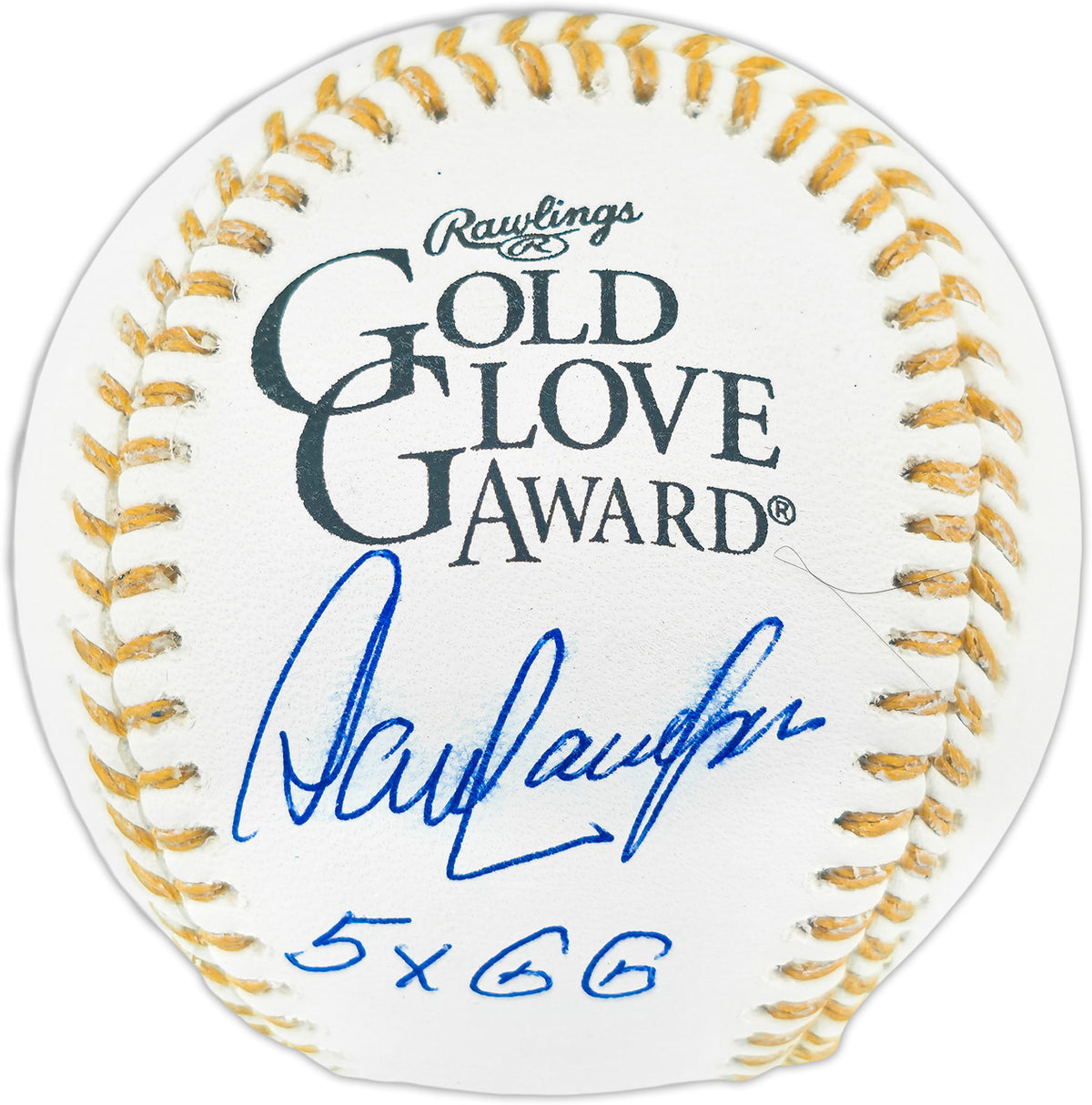 Dave Concepcion Autographed Official Rawlings Gold Glove Baseball Cincinnati Reds "5X GG" (Smudged) Beckett BAS QR #BR50813