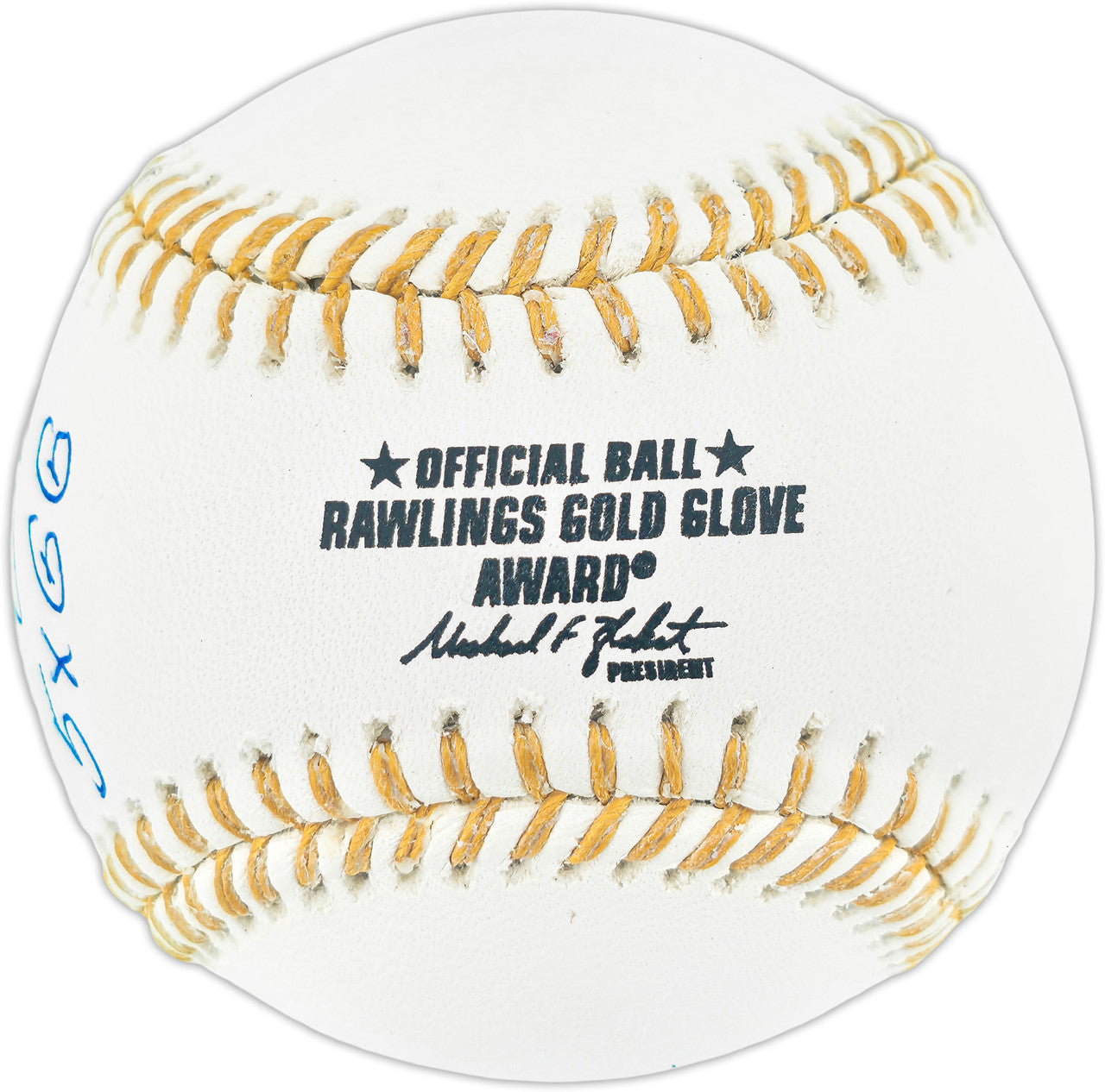 Dave Concepcion Autographed Official Rawlings Gold Glove Baseball Cincinnati Reds "5X GG" (Smudged) Beckett BAS QR #BR50813