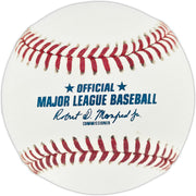 Ted Simmons Autographed Official Hall of Fame Logo Baseball St. Louis Cardinals (Smudged) Beckett BAS Witness #3W398013