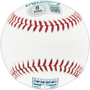 Ted Simmons Autographed Official Hall of Fame Logo Baseball St. Louis Cardinals (Smudged) Beckett BAS Witness #3W397984
