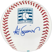 Ted Simmons Autographed Official Hall of Fame Logo Baseball St. Louis Cardinals (Smudged) Beckett BAS Witness #3W397920