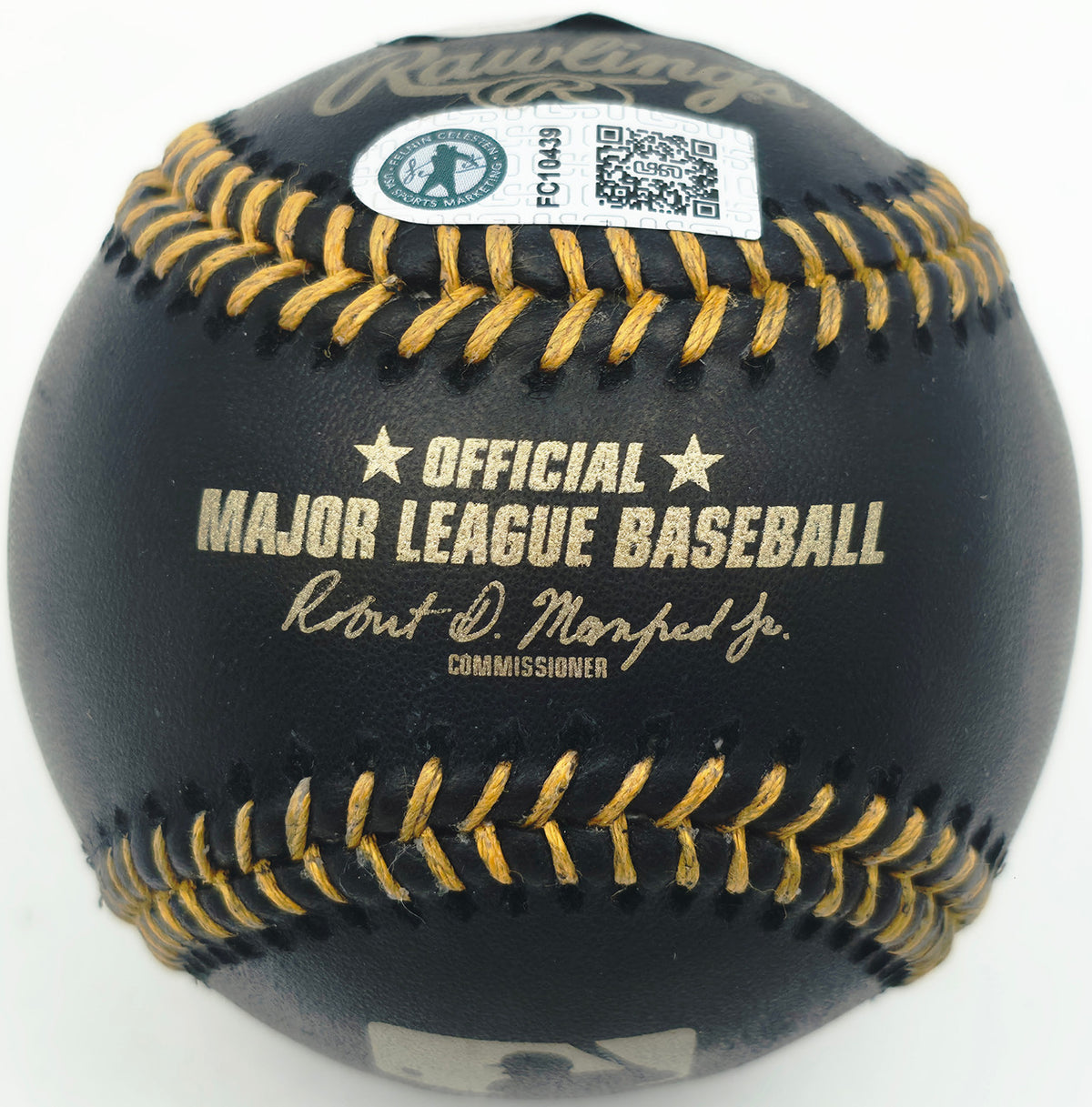 Felnin Celesten Autographed Official MLB Black Baseball Seattle Mariners (Smudged) Beckett BAS Witness #W941597
