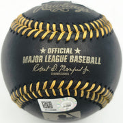 David Ortiz Autographed Official MLB Black Baseball Boston Red Sox (Smudged) MLB Holo #JD243395