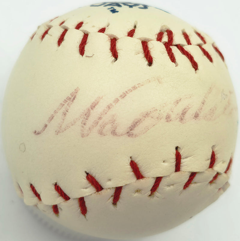 Walt Alston Autographed Toronto Blue Jays Logo Mini Baseball Beckett BAS #AE49078