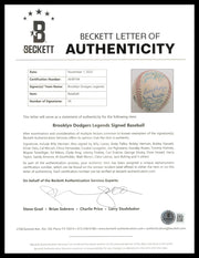Brooklyn Dodger Greats Autographed Official NL Baseball With 28 Signatures Including Billy Herman Beckett BAS #AE49194