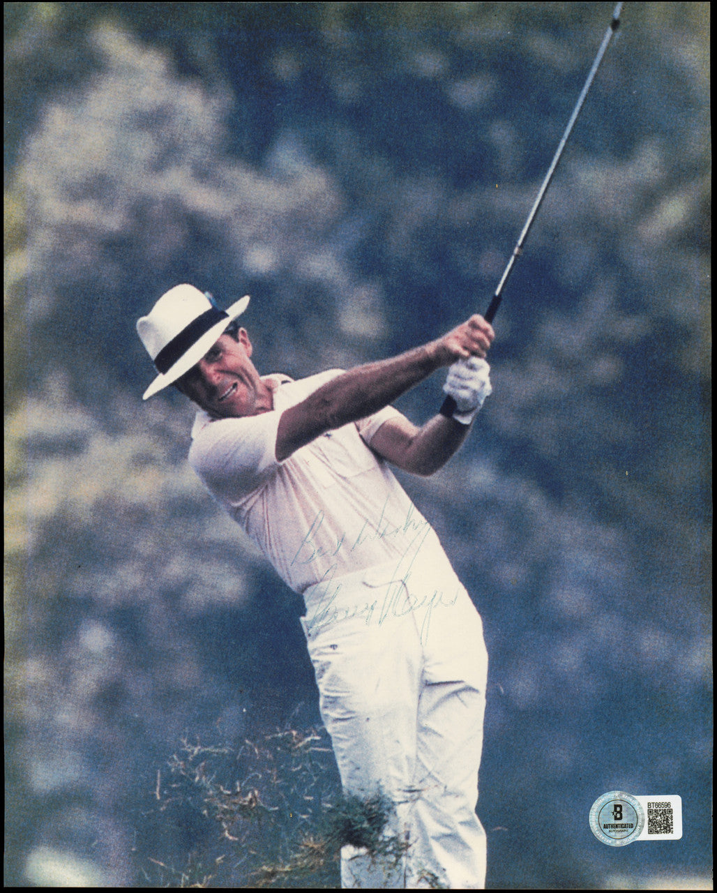 Gary Player Autographed 8x10 Photo "Best Wishes" Beckett BAS QR #BT66596