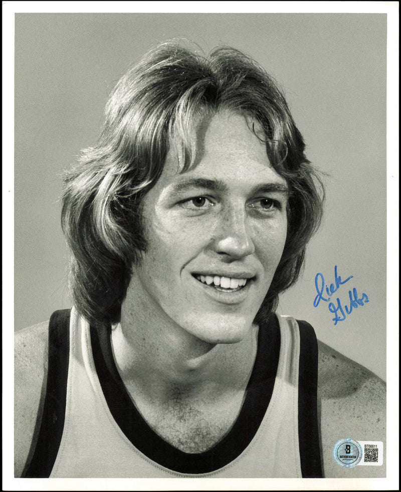Dick Gibbs Autographed Team Issued 8x10 Photo Seattle Supersonics Beckett BAS QR #BT66611
